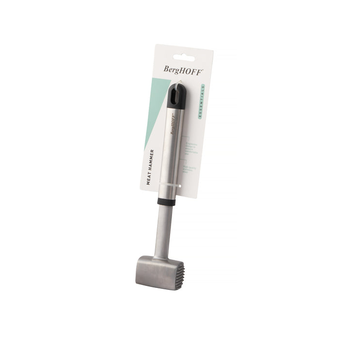 BergHOFF Meat Hammer - Dual-Sided Stainless Steel Tenderizer with Comfortable Grip
