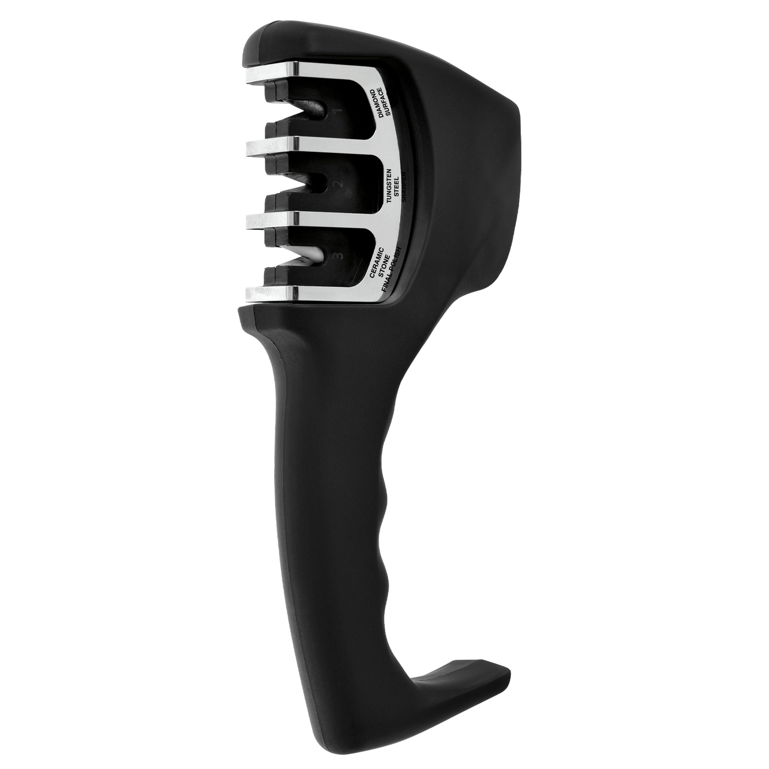 BergHOFF 3-in-1 Knife Sharpener, Black