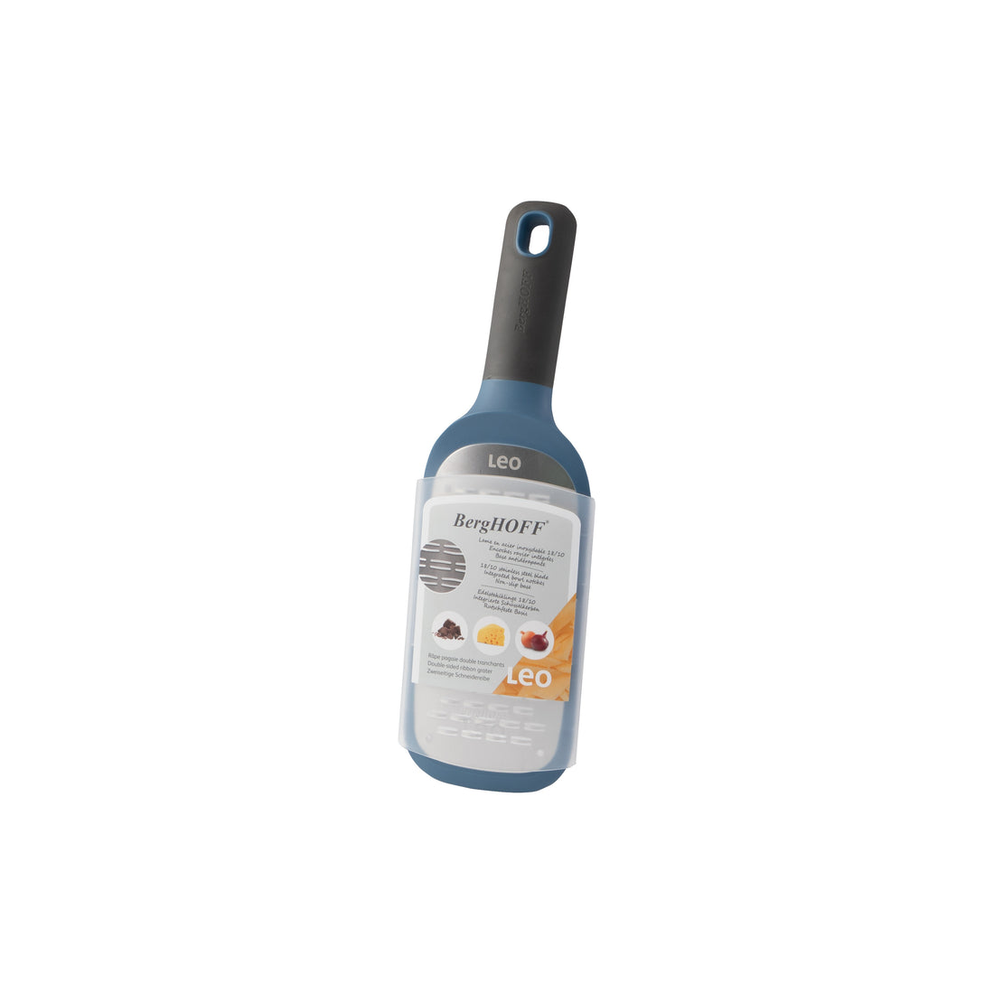 BergHOFF Ribbon Paddle Grater - Dual-Direction Stainless Blade with Soft-Grip Handle and Safety Cover