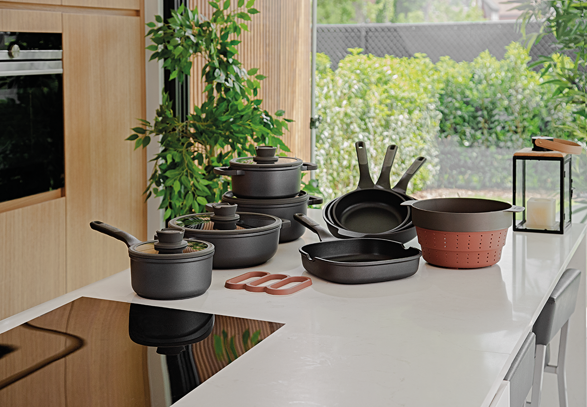 BergHOFF Glass Lid Stone+ 20cm - Transparent with Steam Vent, Silicone Rim and Stay-Cool Knob